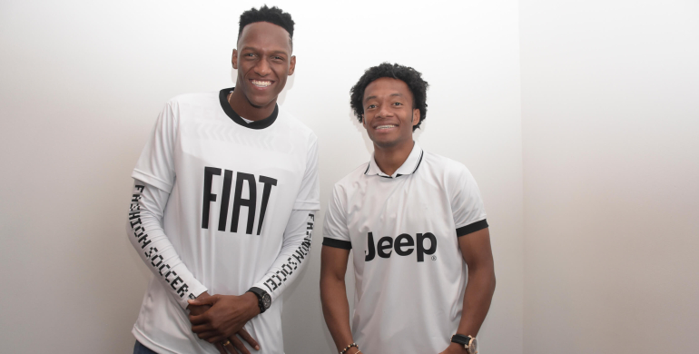 Yerry Mina y Juan Guillermo Cuadrado: embajadores de Fiat y Jeep