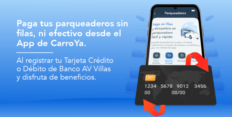 pagar parqueadero inteligente en Colombia con el Banco AV Villas