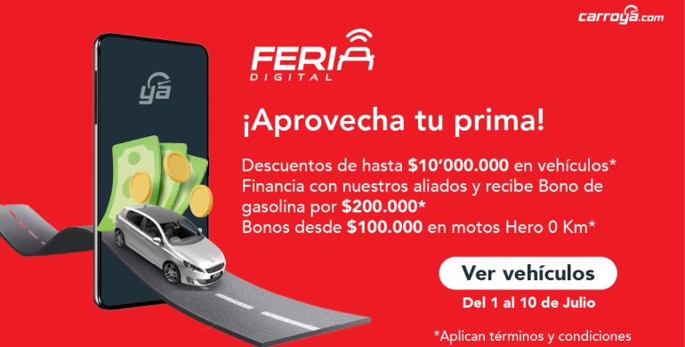 Feria digital CarroYa en Colombia del 1 al 10 de julio 2025